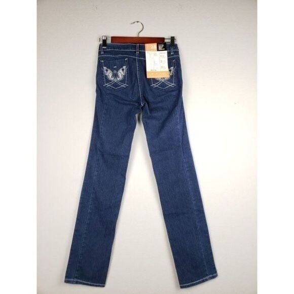 Oh Pomp Dark Wash Straight Leg Jeans size 28 - Picture 3 of 9